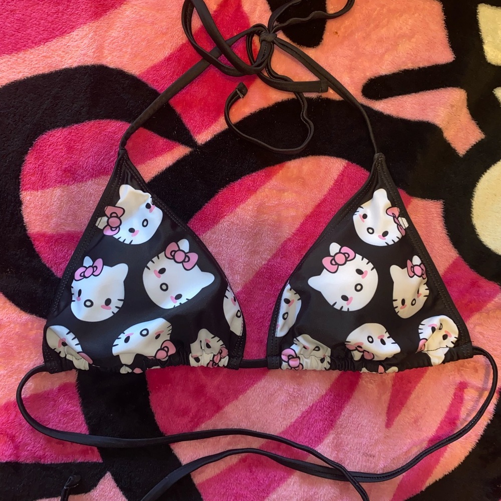 Black and White Bikini Top